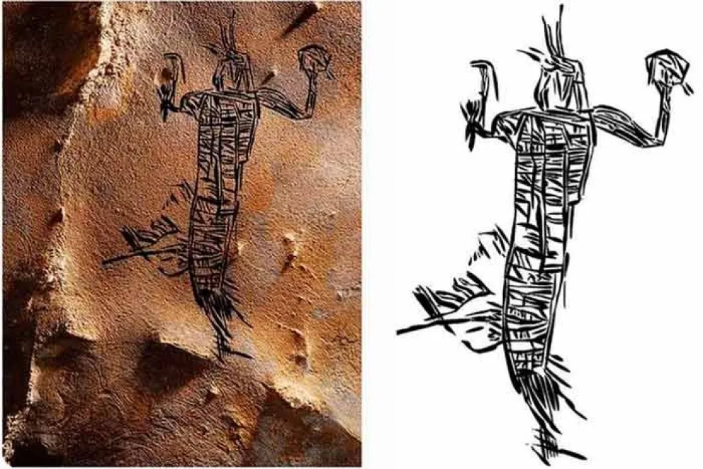 El arte rupestre en América es raro y, generalmente, pequeño en comparación con algunas de las pinturas paleolíticas gigantes de Eurasia, pero un nuevo descubrimiento reveló una excepción.