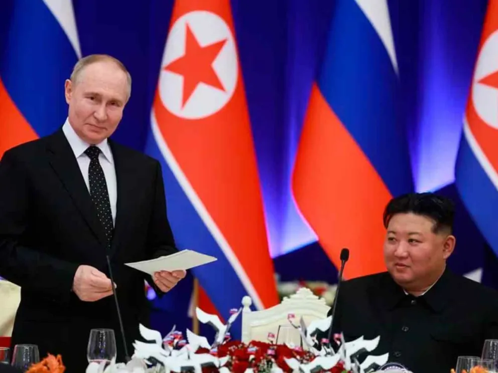 Vladímir Putin y Kim Jong-un