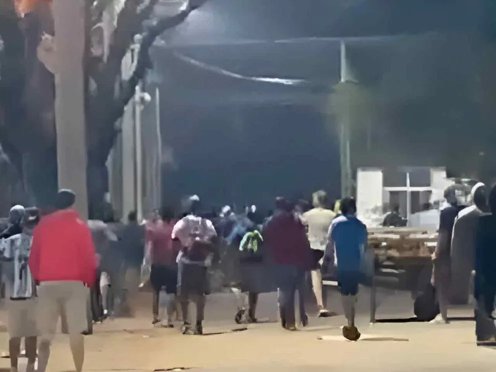 Fuerte enfrentamiento con la Policía 