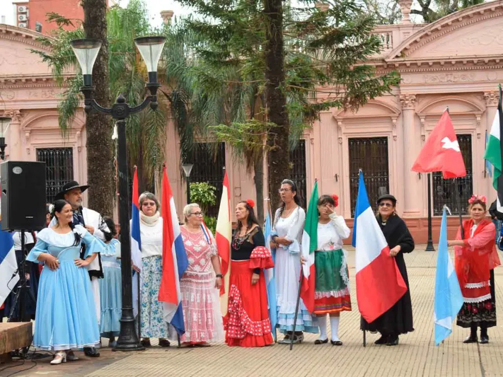 En la plaza 9 de Julio