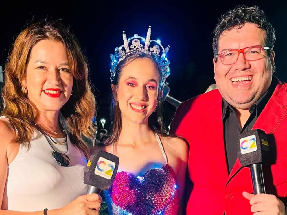 Rosario Duarte en la transmisión en vivo de Canal 2