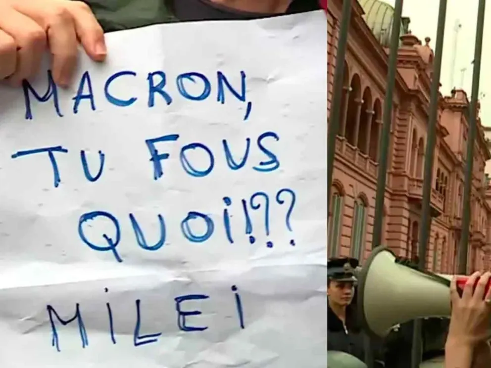 Se manifestaron con pancartas y cánticos