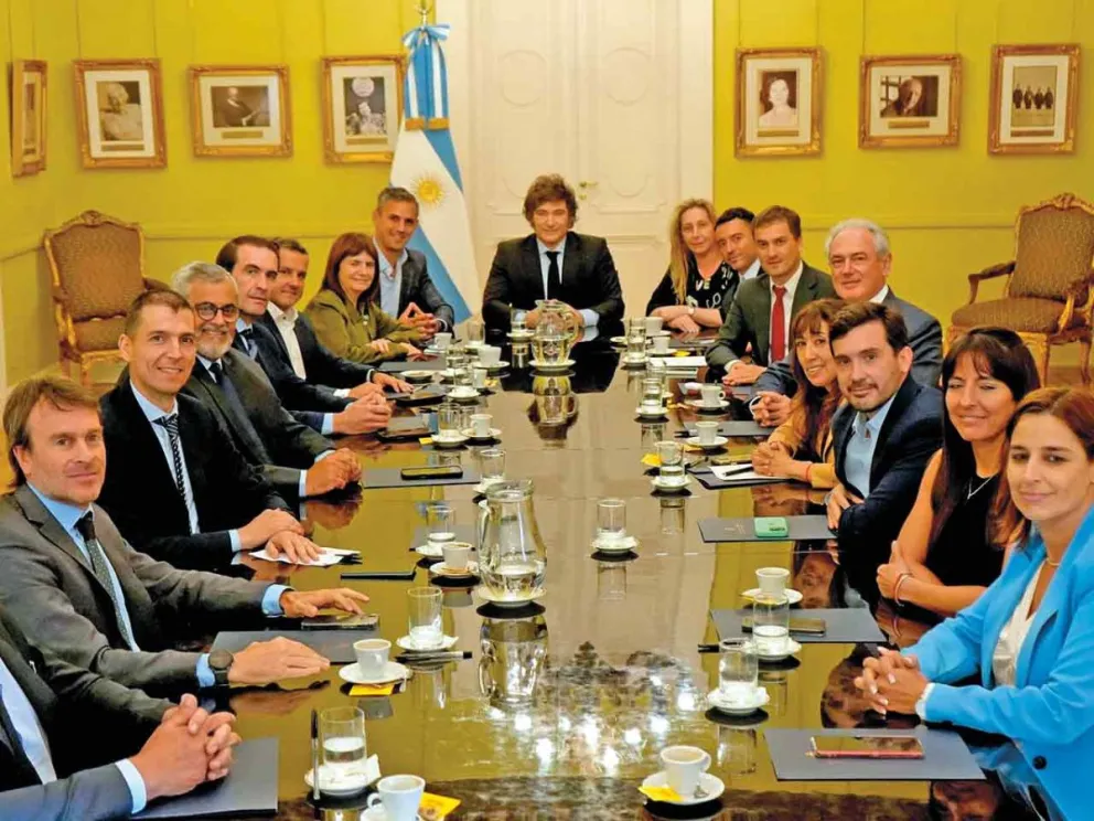 Visita de los legisladores a Casa Rosada