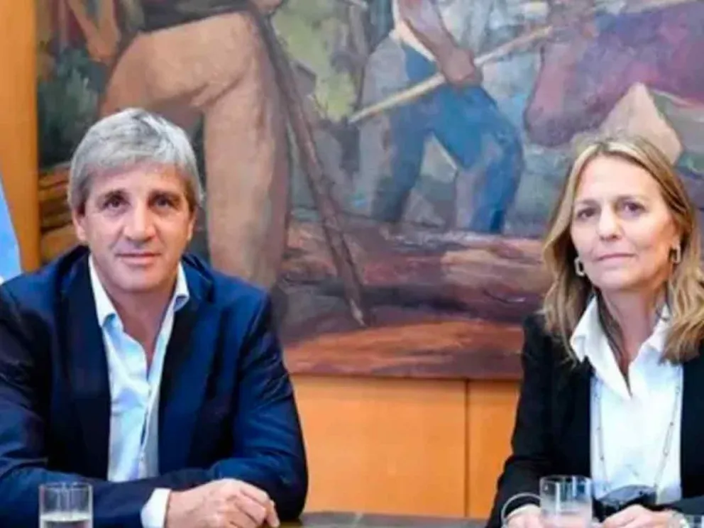 Luis Caputo y María Tettamanti