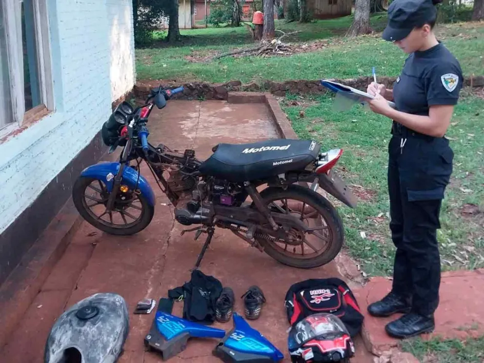 Secuestraron su motocicleta y otros elementos