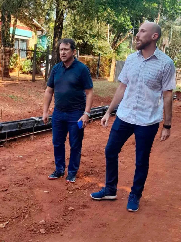 Martín Cesino y Pablo Hassan durante la visita 