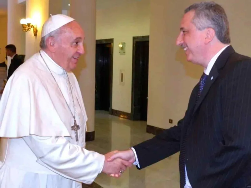 Passalacqua durante su encuentro con Francisco 