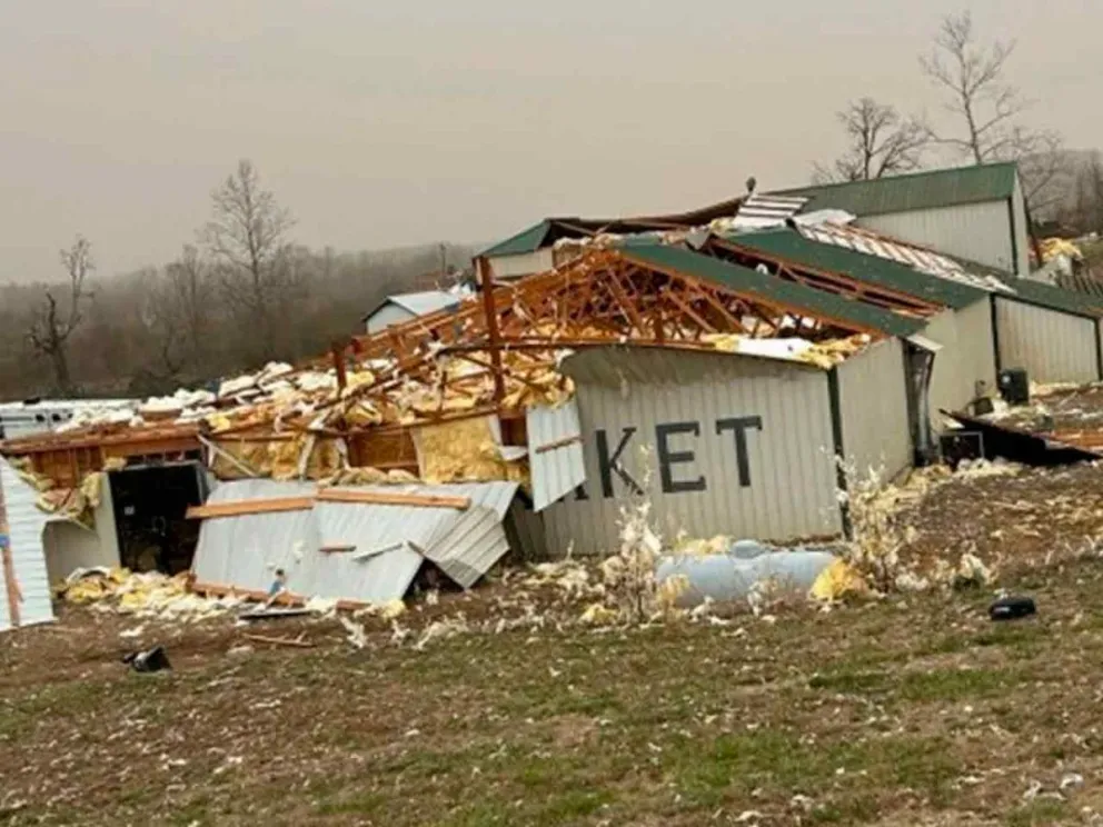 Escenas de devastación total