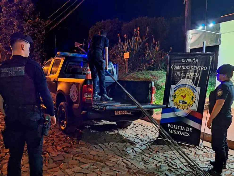 Recuperaron diez barras de hierro