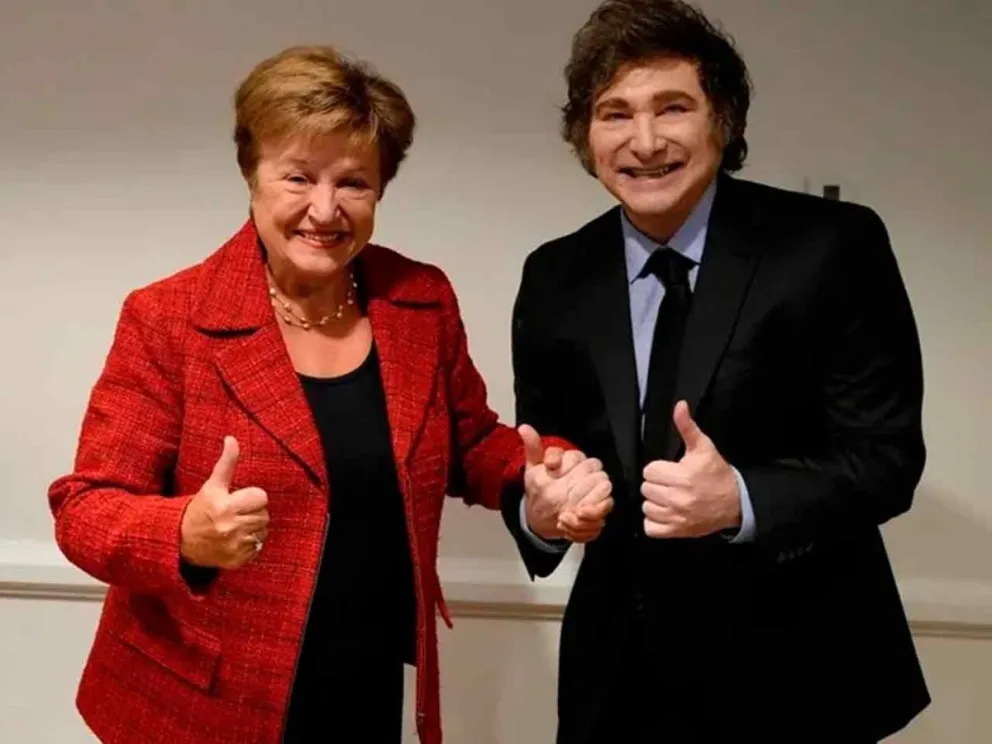 Kristalina Georgieva y Javier Milei