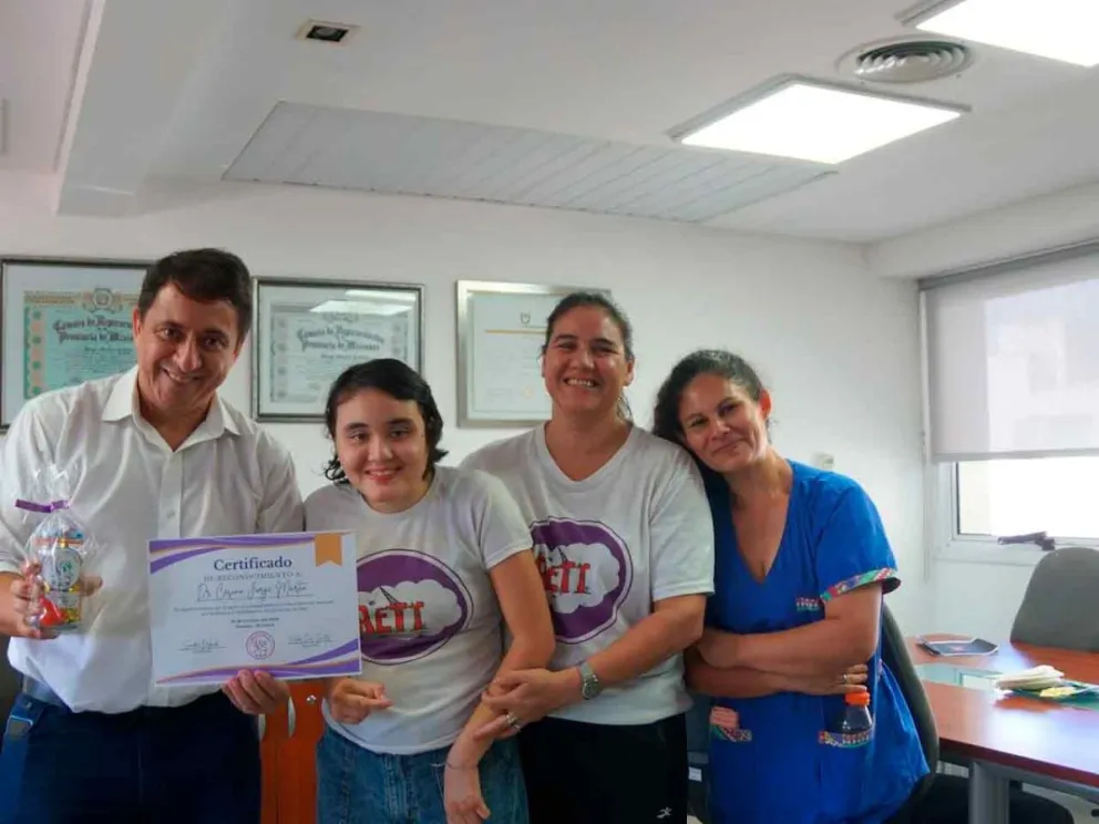 Martín Cesino y referentes de la Fundación Familias Rett Misiones