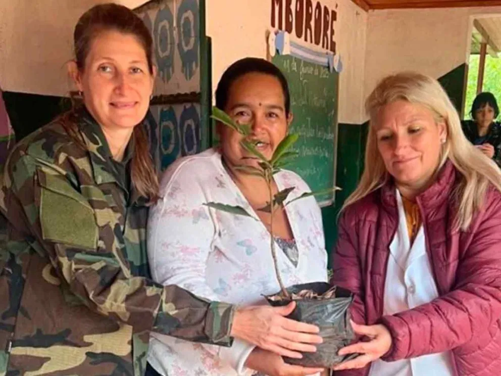 Entregaron plantines a las familias