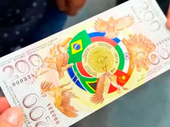 Presentaron un billete del BRICS con las banderas de los países ...