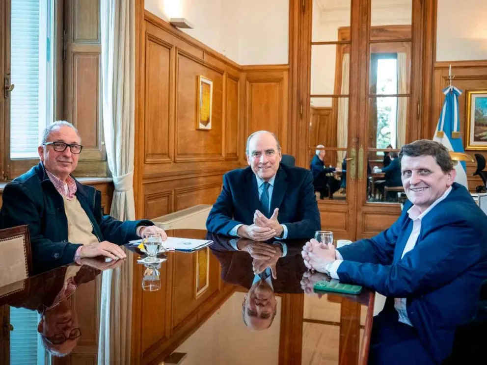 El Gobernador y Adolfo Safrán se reunieron con Guillermo Francos