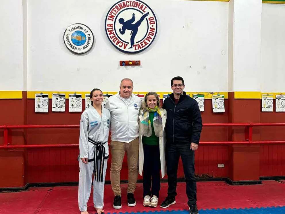 Geraldine Gorosito con el Sahyun Nim Méndez 