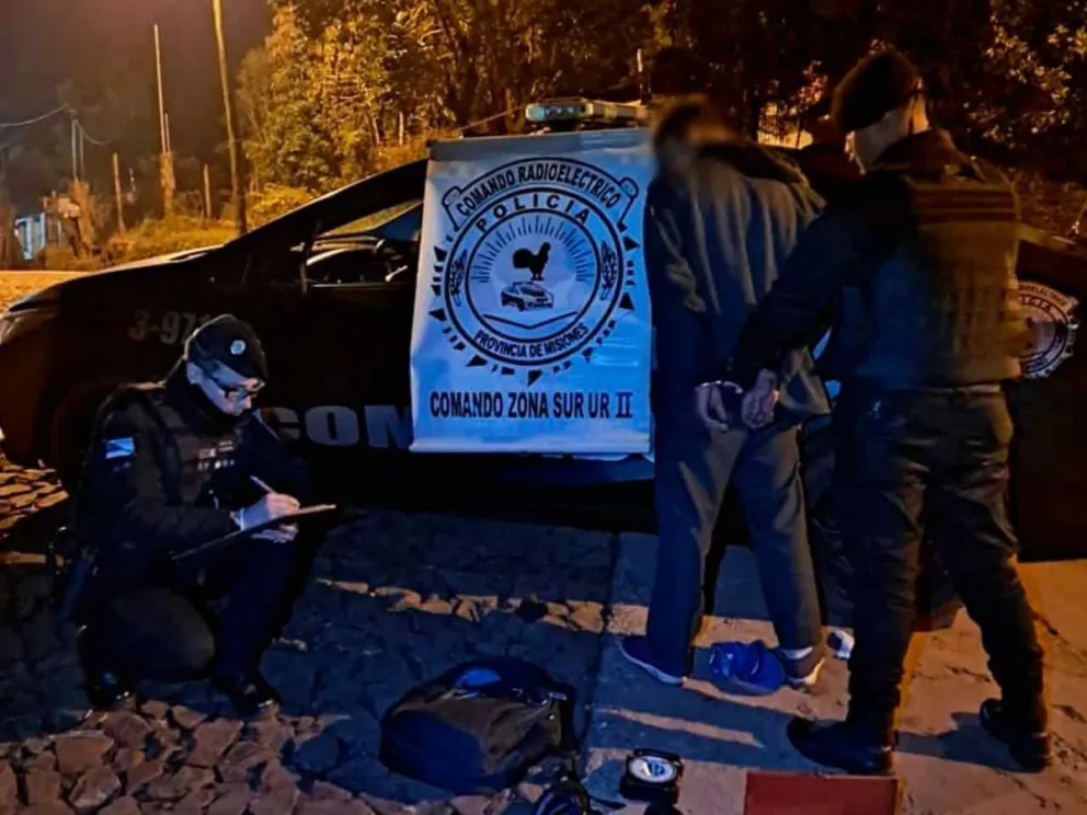 El detenido y elementos secuestrados