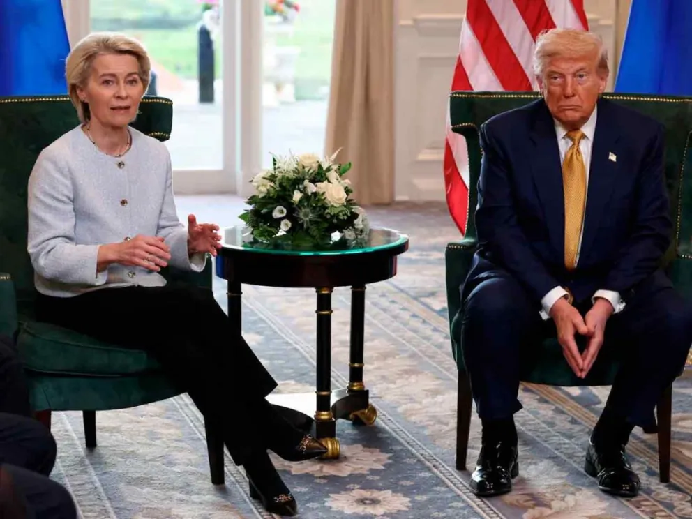 Ursula von der Leyen y Donald Trump