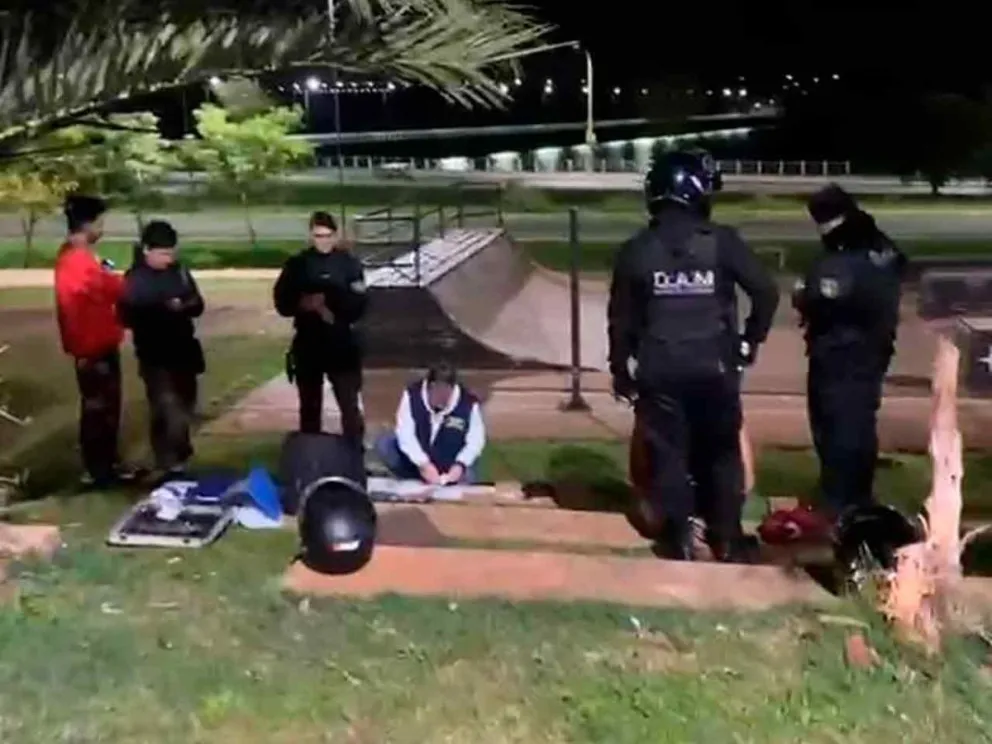 Momento del operativo policial 
