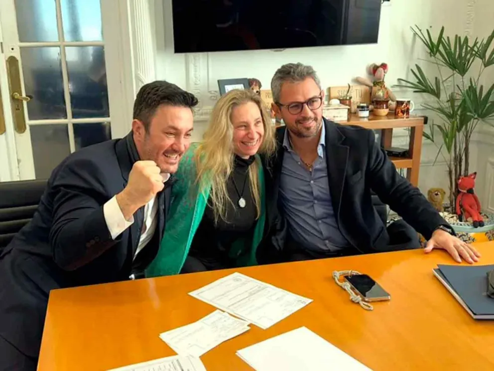 Luis Petri, Karina Milei y Martín Menem