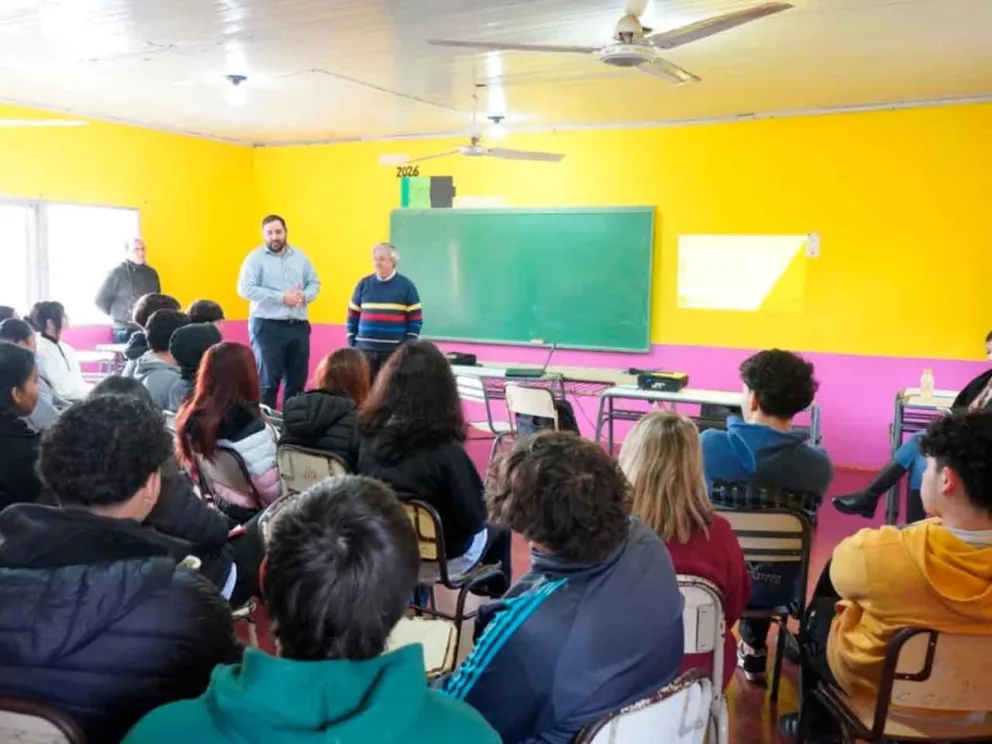 Matías Sebely en la asamblea estudiantil
