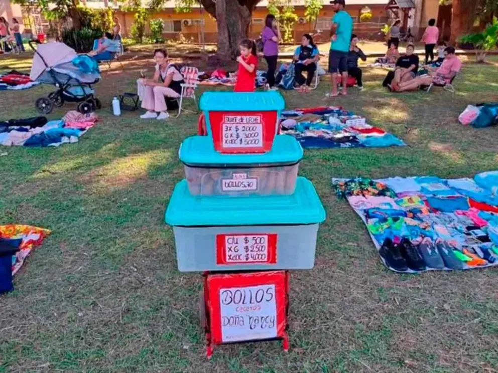 Variada exposición de productos