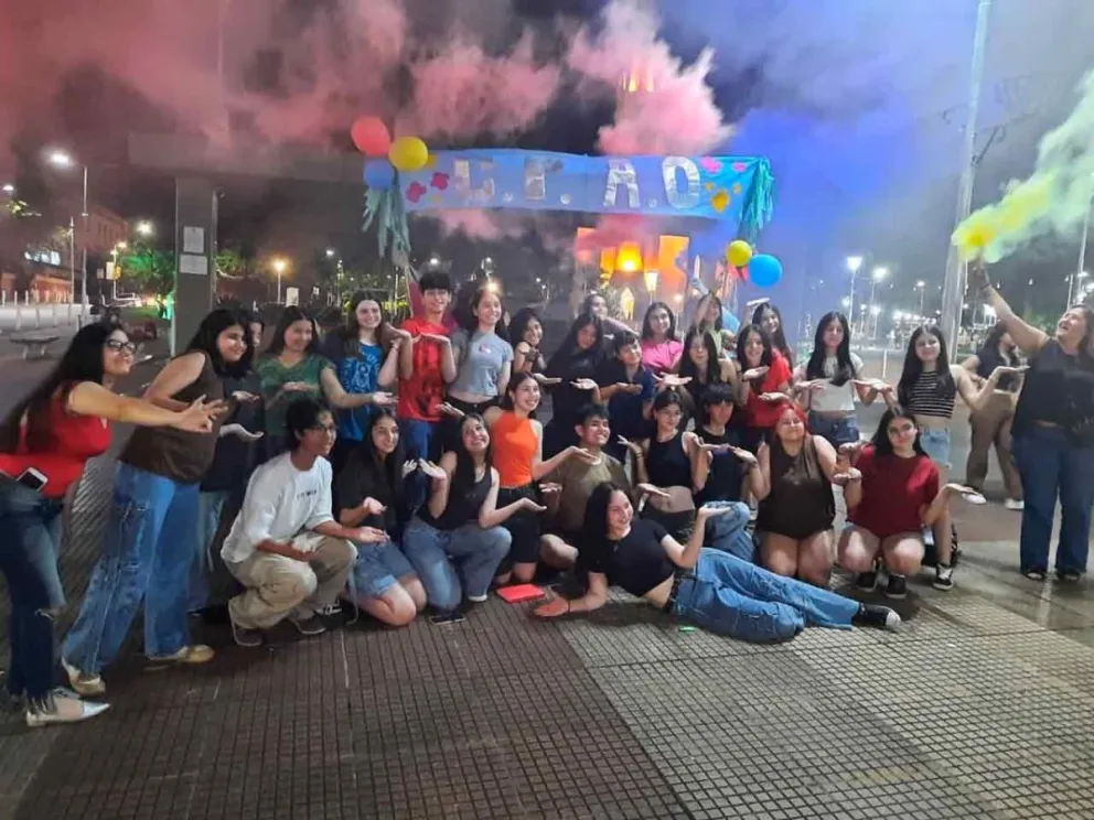 Celebración de los ganadores