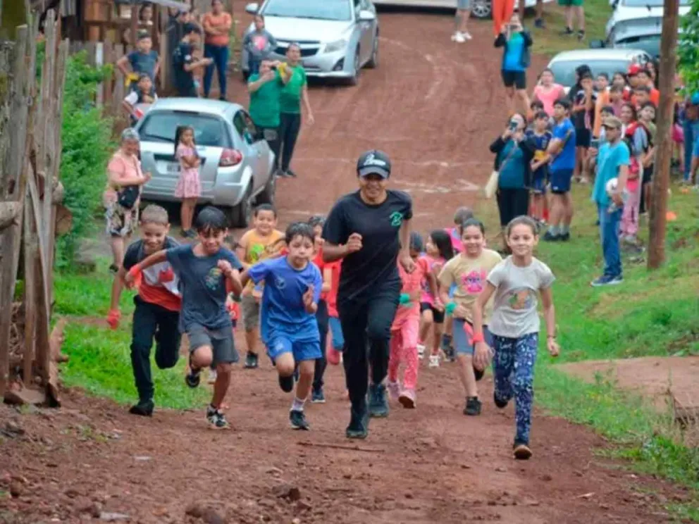 Con un circuito adaptado para los pequeños atletas