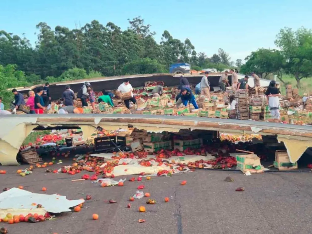 Recolección de la carga volcada