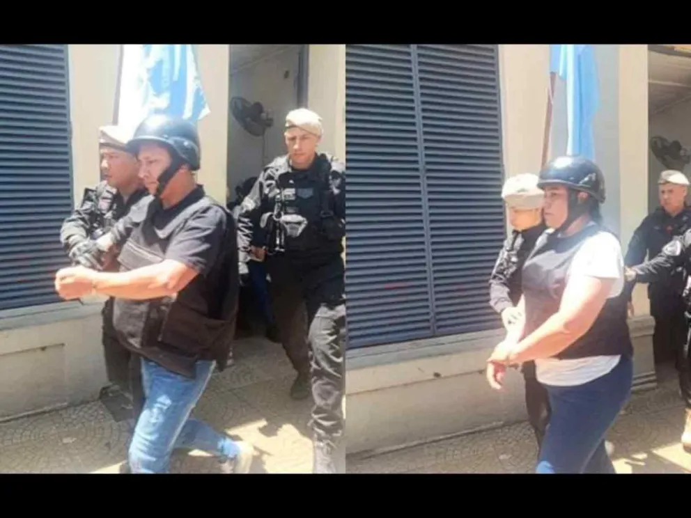 Ricardo Escobar y Lourdes Tabárez, frente al Tribunal Penal 2