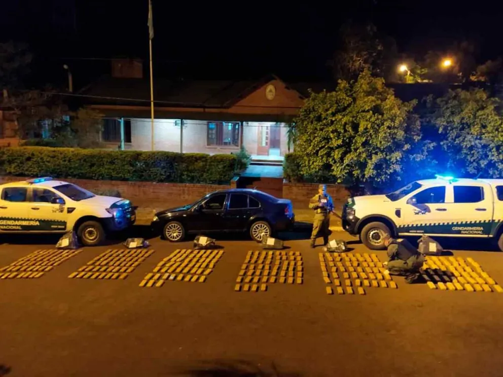 Carga secuestrada: 299 paquetes de cannabis sativa