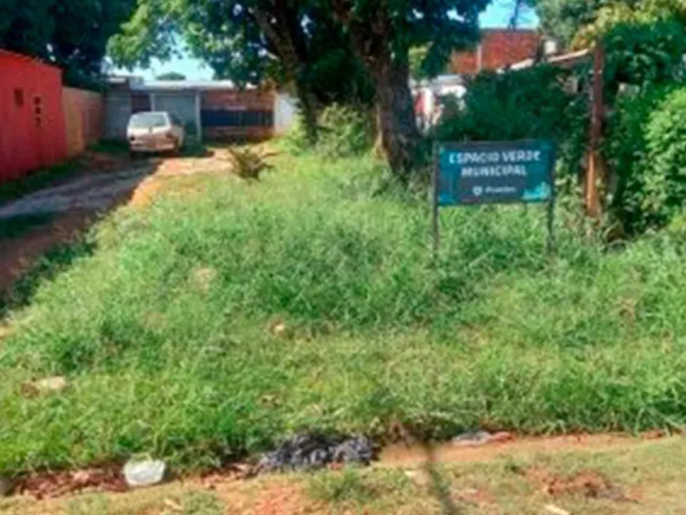 Espacio verde bloqueado