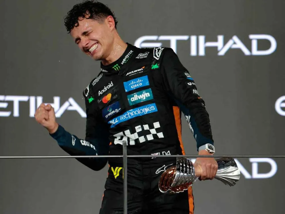 Lando Norris en el podio
