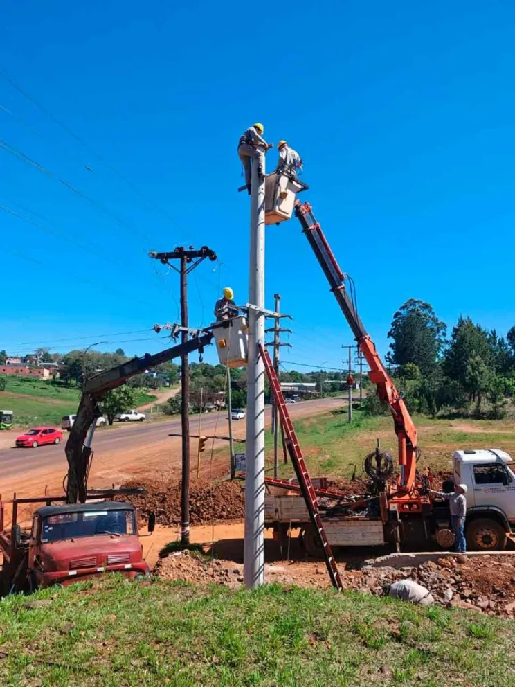 Intalación de lineas de media tensión