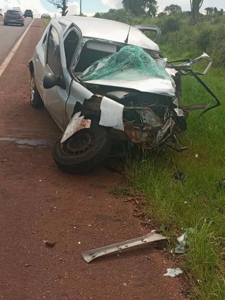 El vehículo que conducía la víctima