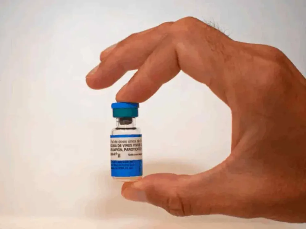 A niños de 15 a 18 meses contra sarampión, rubéola y paperas 