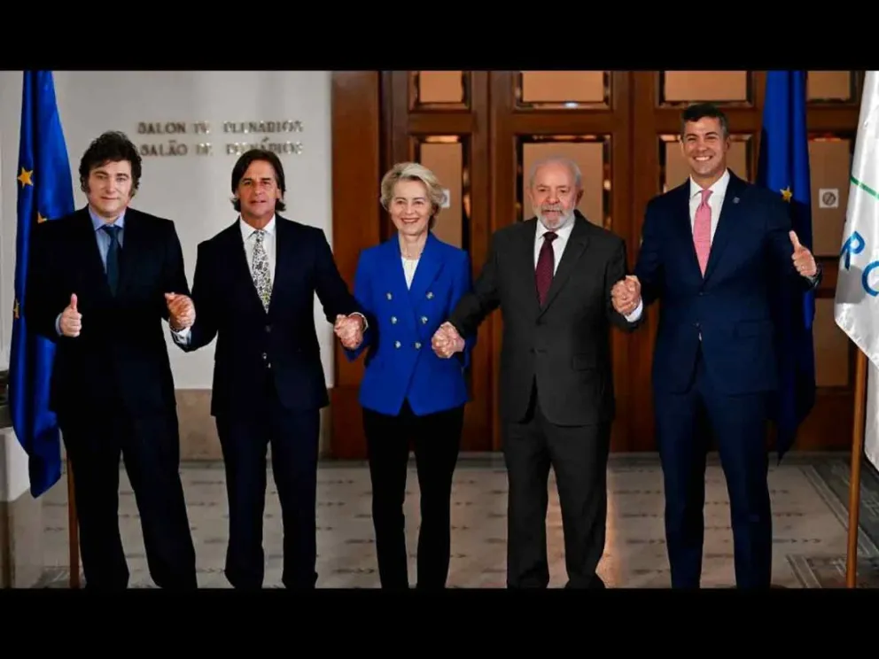 Javier Milei con líderes europeos y latinomericanos