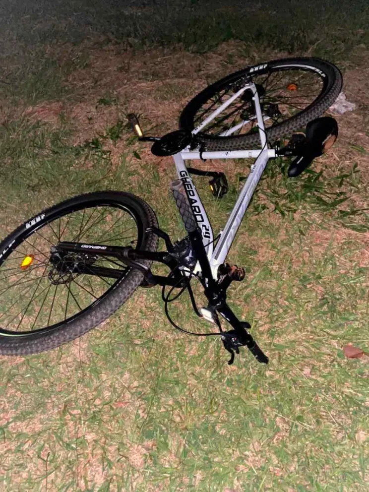 Despistó con su bicicleta  