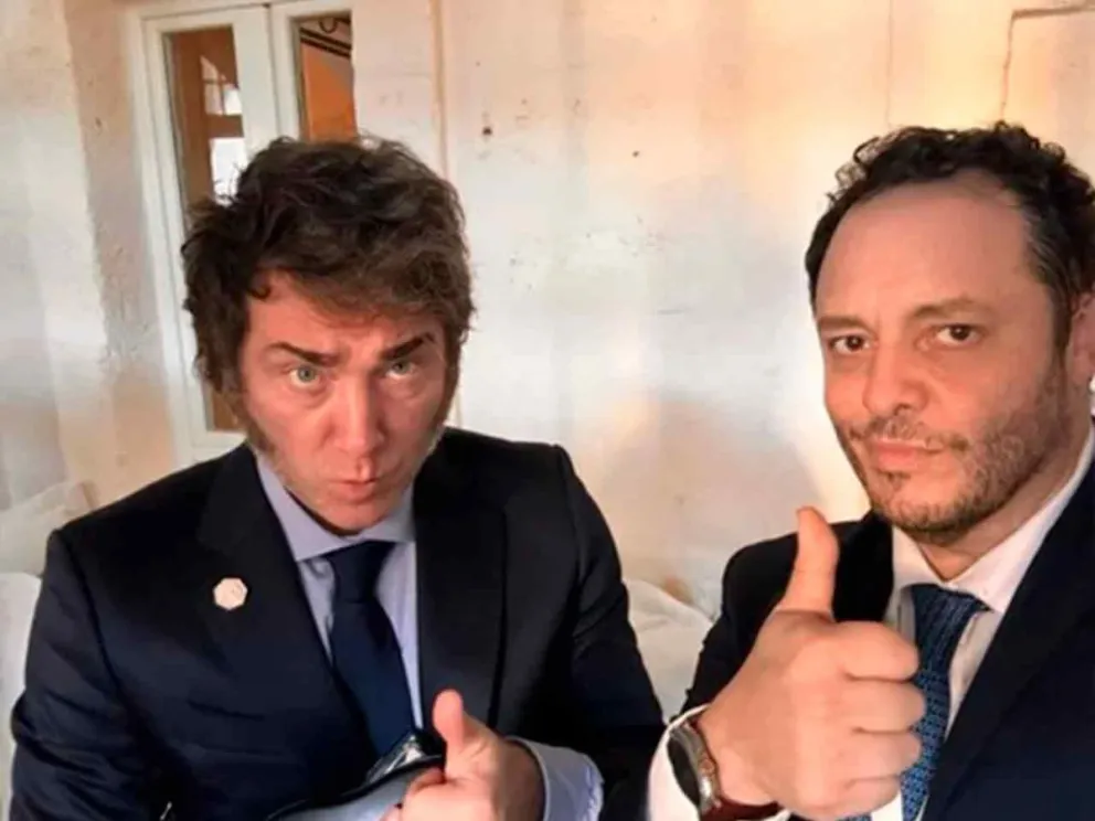 Javier Milei y Demián Reidel 