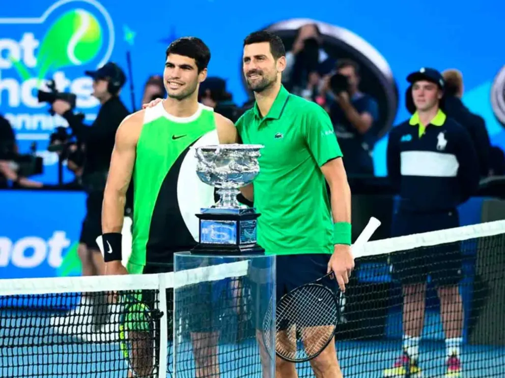 Carlos Alcaraz y Novak Djokovic