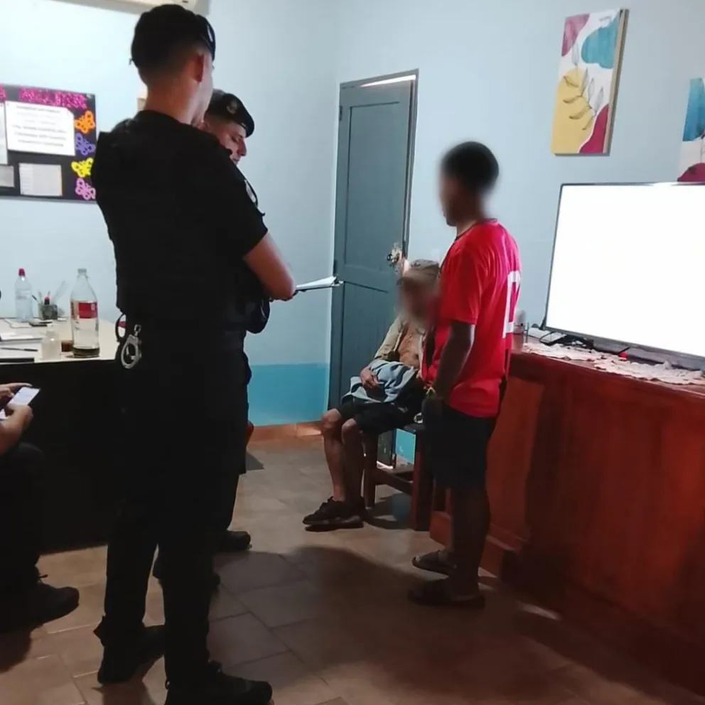 Fue trasladado a la sede policial para resguardo