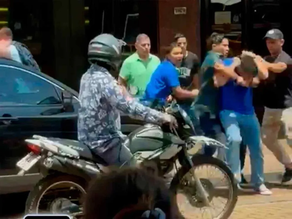 Insólita pelea entre “arbolitos”