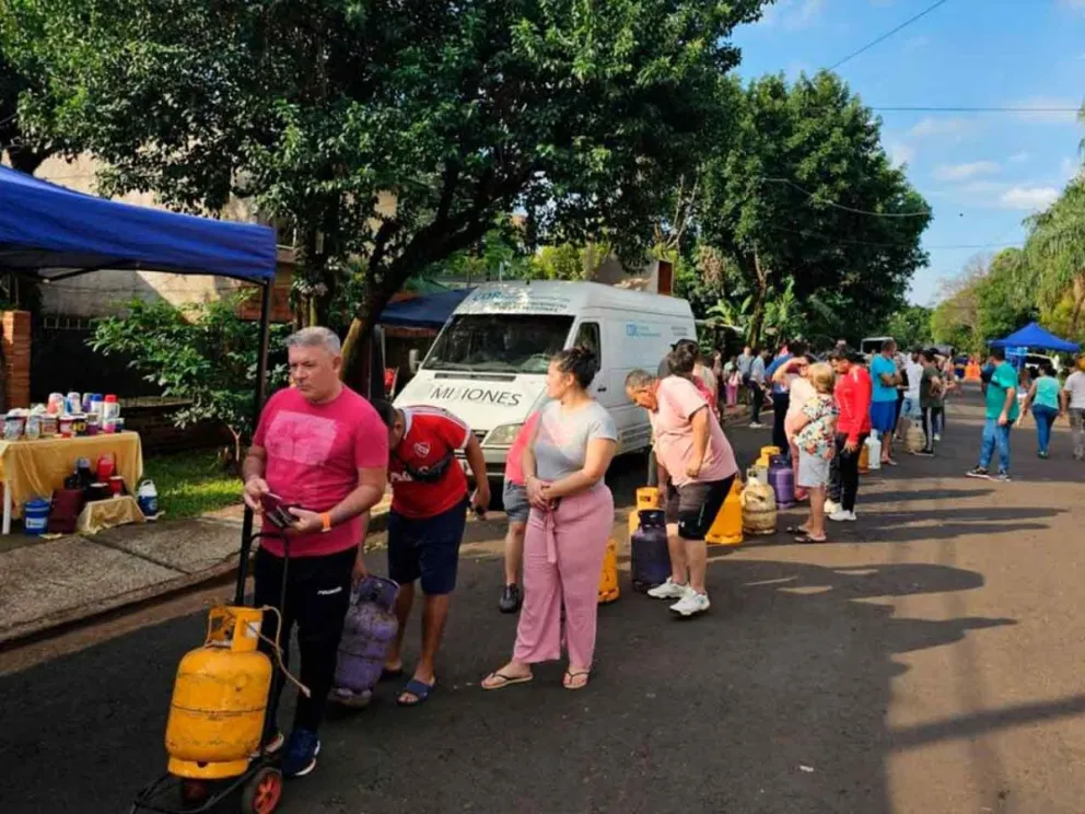 La garrafa de 10 kg.  cuesta $14.000
