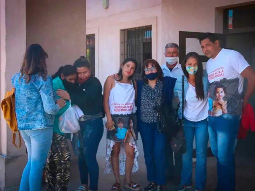 Familiares durante el juicio de 2020 