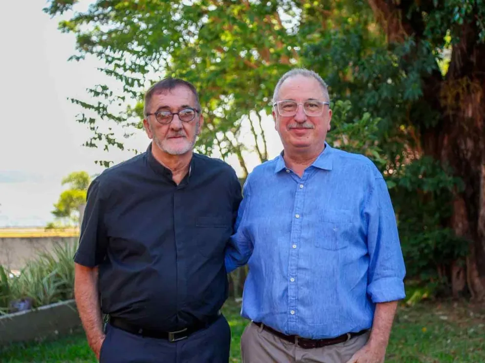 Monseñor Martínez y Hugo Passalacqua
