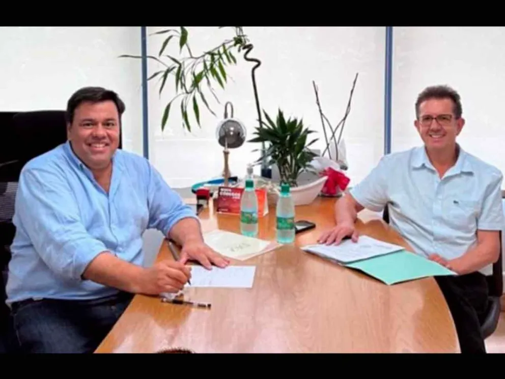 Juan Pereira junto a Fabián Rodríguez  