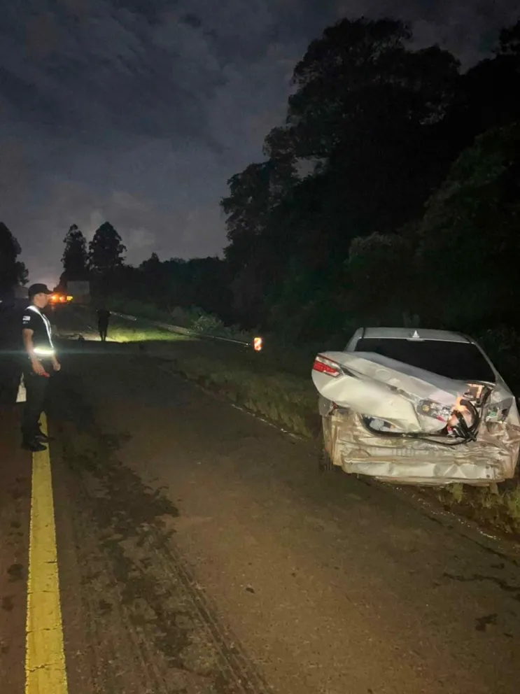 El automóvil en el que viajaban