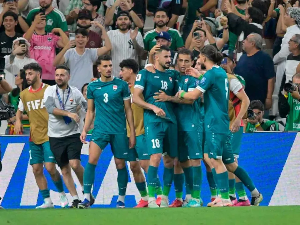 El equipo iraquí festeja su victoria