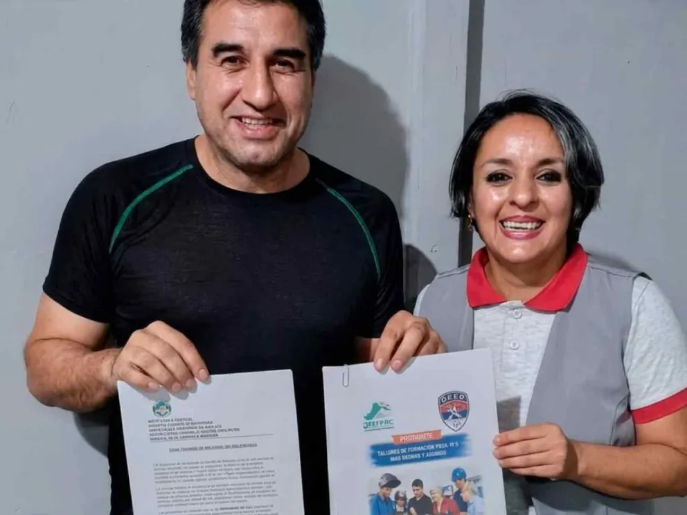 Sergio Vallejos junto a Nancy Benítez