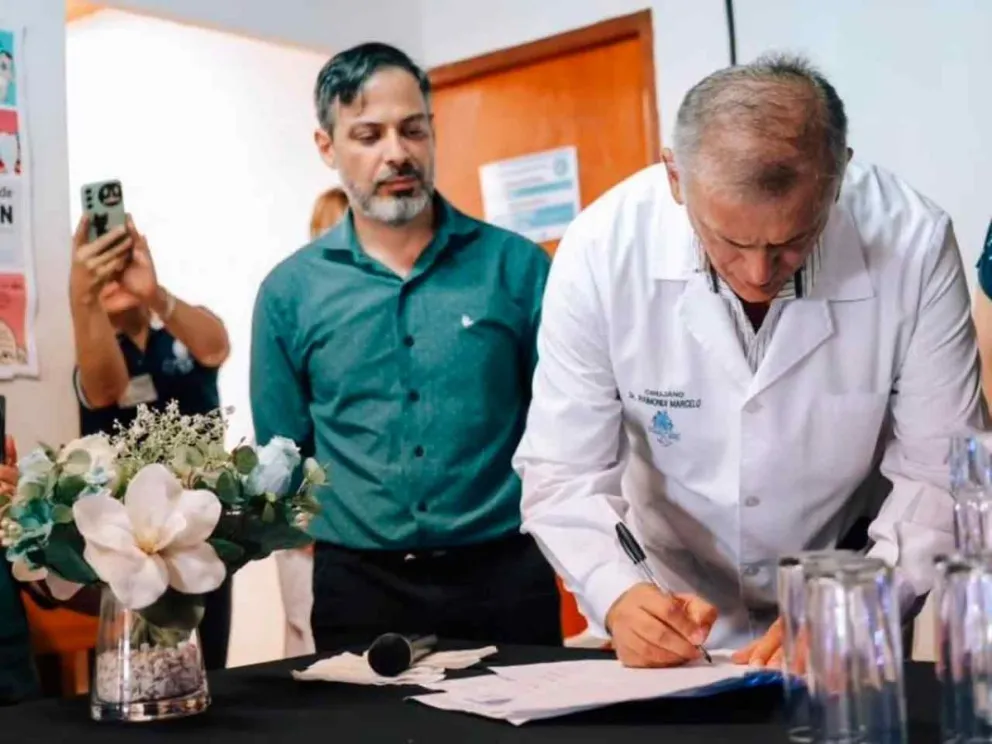 Rúbrica del acta de asunción del Dr. Marcelo Raimondi