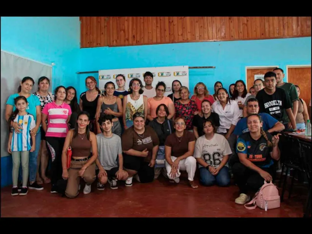 Participantes de los talleres de capacitación laboral